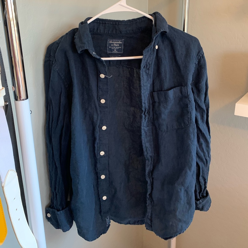 Navy Blue Abercrombie & Fitch Flannel !